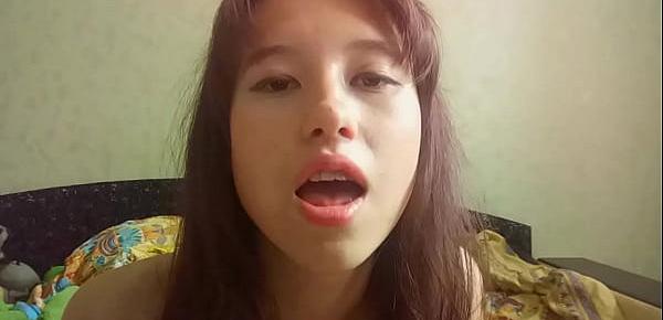  Naughty Nastya and her long tongue